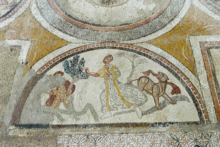Píramo y Tisbe. Mosaico de Las Metamorfosis (Carranque, Toledo)