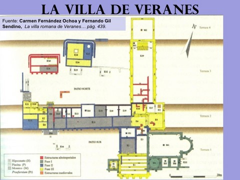 Planta de las Termas y la villa romana de Veranes